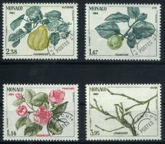 Koleksiyon Pulları,1984 Meyve Çiçek Konulu 4 Pul,Damgasız Tam Seri,J.Stamps-165