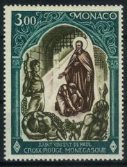 Koleksiyon Pulları,1971 Monako,Kızılhaç Konulu,Tek Pul Damgasız Tam Seri,J.Stamps-171