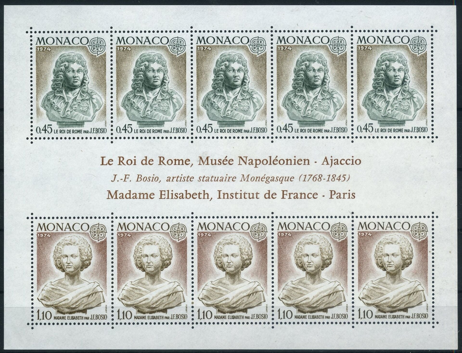 Koleksiyon Pulları,1974 Europa CEPT Özel Blok Damgasız Tam Seri,J.Stamps-179