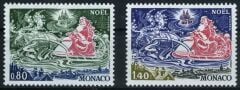 Koleksiyon Pulları,1977 Noel Konulu Damgasız 2 Pulluk Tam Seri,J.Stamps-189