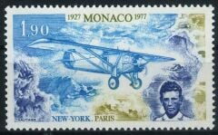 Koleksiyon Pulları,1977 İlk Atlantik Uçuşu,New York-Paris,J.Stamps-197