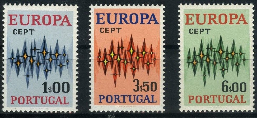 Koleksiyon Pulları,1972 Europa CEPT 3 Pulluk Damgasız Tam Seri, ECEPT-5