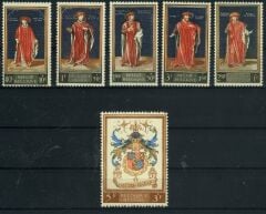 Koleksiyon Pulları,1959 BELÇİKA 6 Pulluk Damgasız Tam Seri,Bel-2