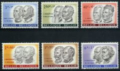 Koleksiyon Pulları,1961 BELÇİKA 6 Pulluk Damgasız Tam Seri,Bel-4