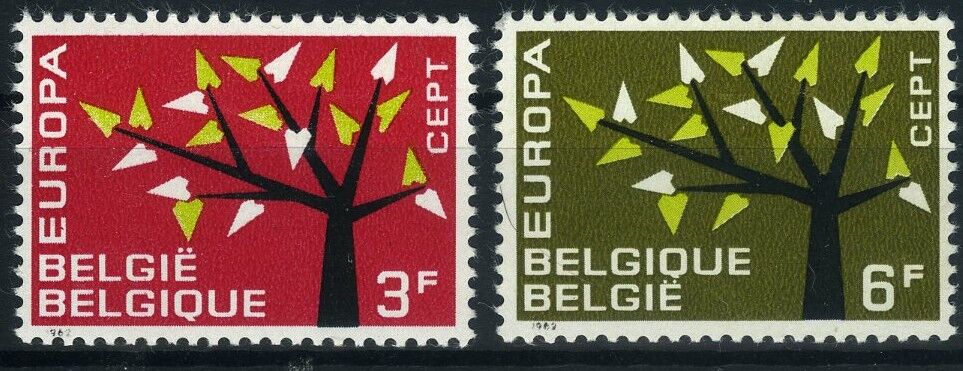 Koleksiyon Pulları,1962 Europa CEPT,2 Pulluk Damgasuız-Bel-9