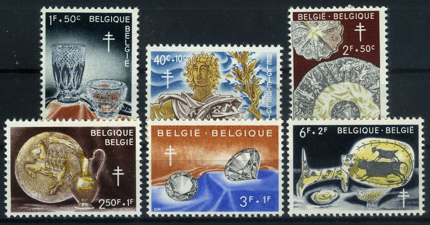 Koleksiyon Pulları, 1968 Belçika,El Sanatları,6 Pul,Damgasız Bel-10