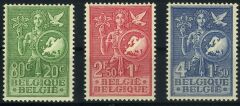 Koleksiyon Pulları,1953 Belçika Geçlik Ofisi,3 Pul Damgasız,Bel-14