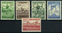 Koleksiyon Pulları,1950 Avrupa Atletizm Yarışması,5 Pul,Bel-15