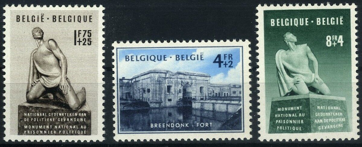 Koleksiyon Pulları,1951 3 Pulluk Belçika Tam Seri,Bel-17