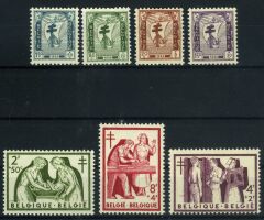 Koleksiyon Pulları, 1956 Belçika,Hemşireler 7 Pul,Bel-19