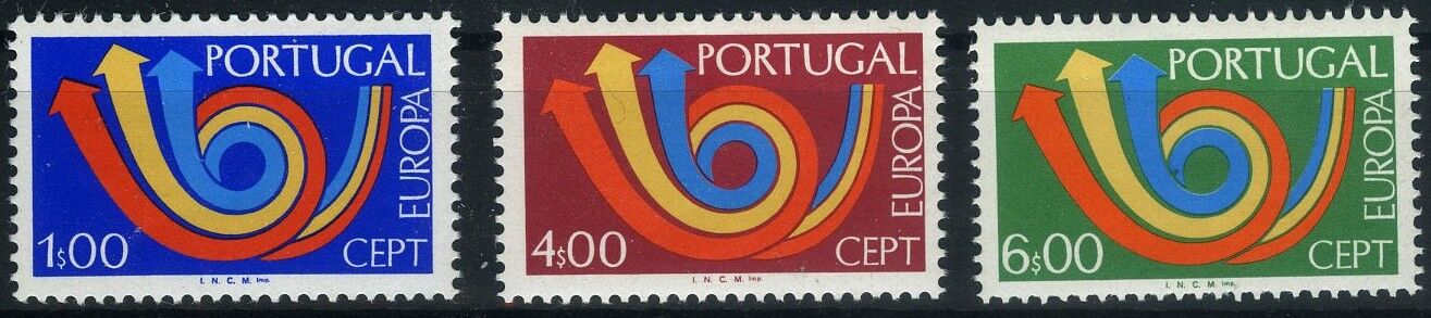 Koleksiyon Pulları,1973 Portekiz Europa CEPT,Damgasız Tam Seri,EC-8