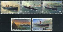Koleksiyon Pulları,1989 Gemiler 5 Pul,Jersey-2