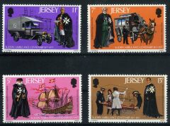 Koleksiyon Pulları,1977 Jersey Adası,4 Pulluk Damgasız Seri,Jersey-5