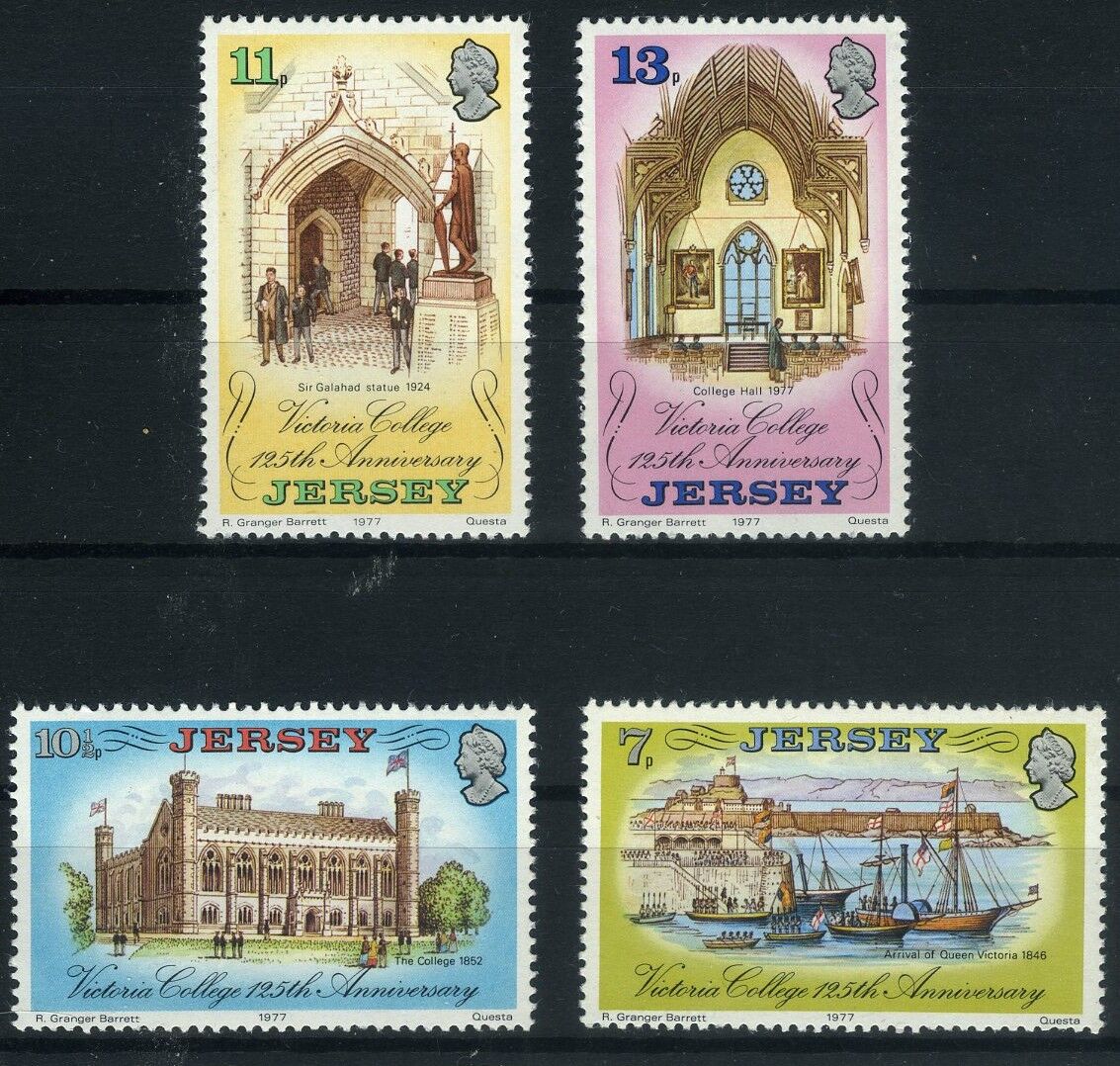 Koleksiyon Pulları,1977 Jersey Adası,Victoria Kolejinin 125.Yılı,Jersey-6