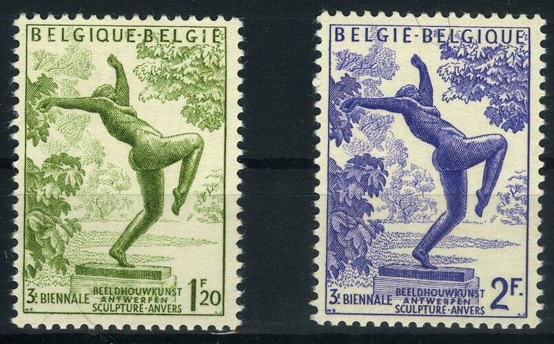 Koleksiyon Pulları,1955 Belçika 2 Pulluk Damgasız Tam seri,Bel-43