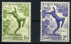 Koleksiyon Pulları,1955 Belçika 2 Pulluk Damgasız Tam seri,Bel-43
