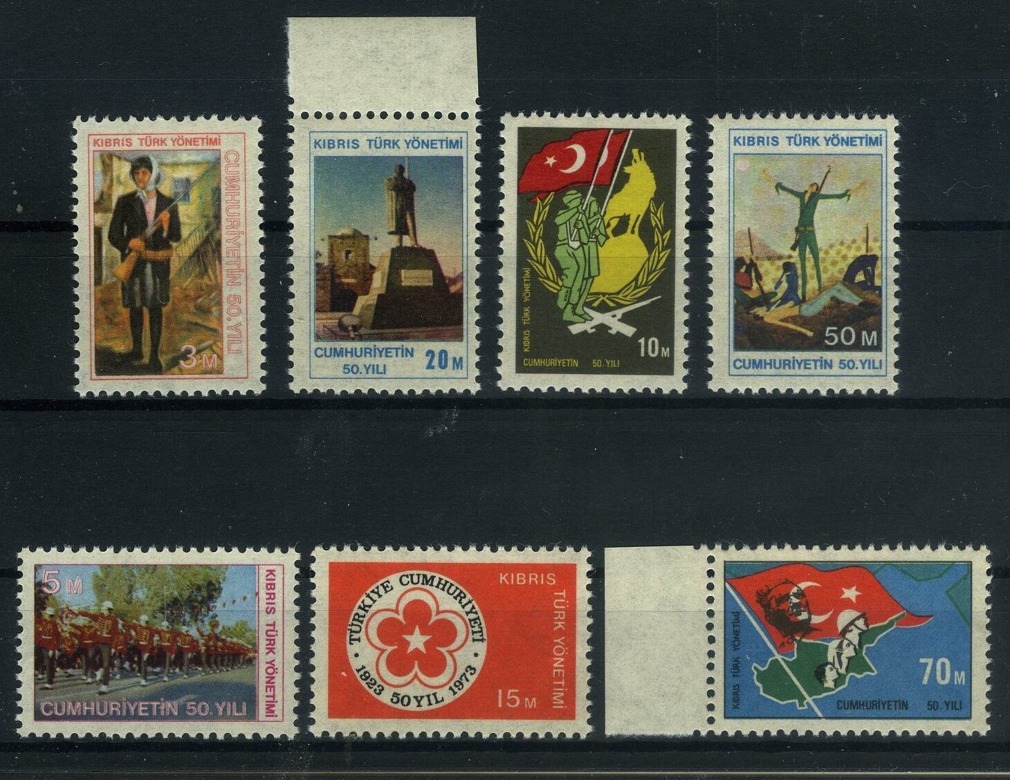 Koleksiyon Pulları,KKTC (1973 Yıl Seti) Damgasız Tam Koleksiyon,KKTC-1