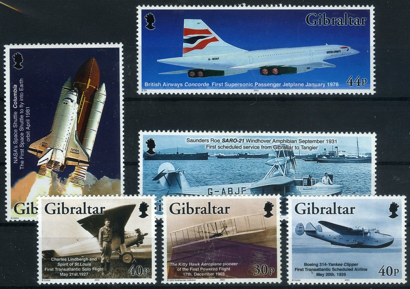 Koleksiyon Pulları,2003 Motorlu Uçakların 100.Yılı,Gib-7