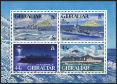 Koleksiyon Pulları,1995 GİBRALTAR Savaş Gemileri,Özel Blok,Gib-9