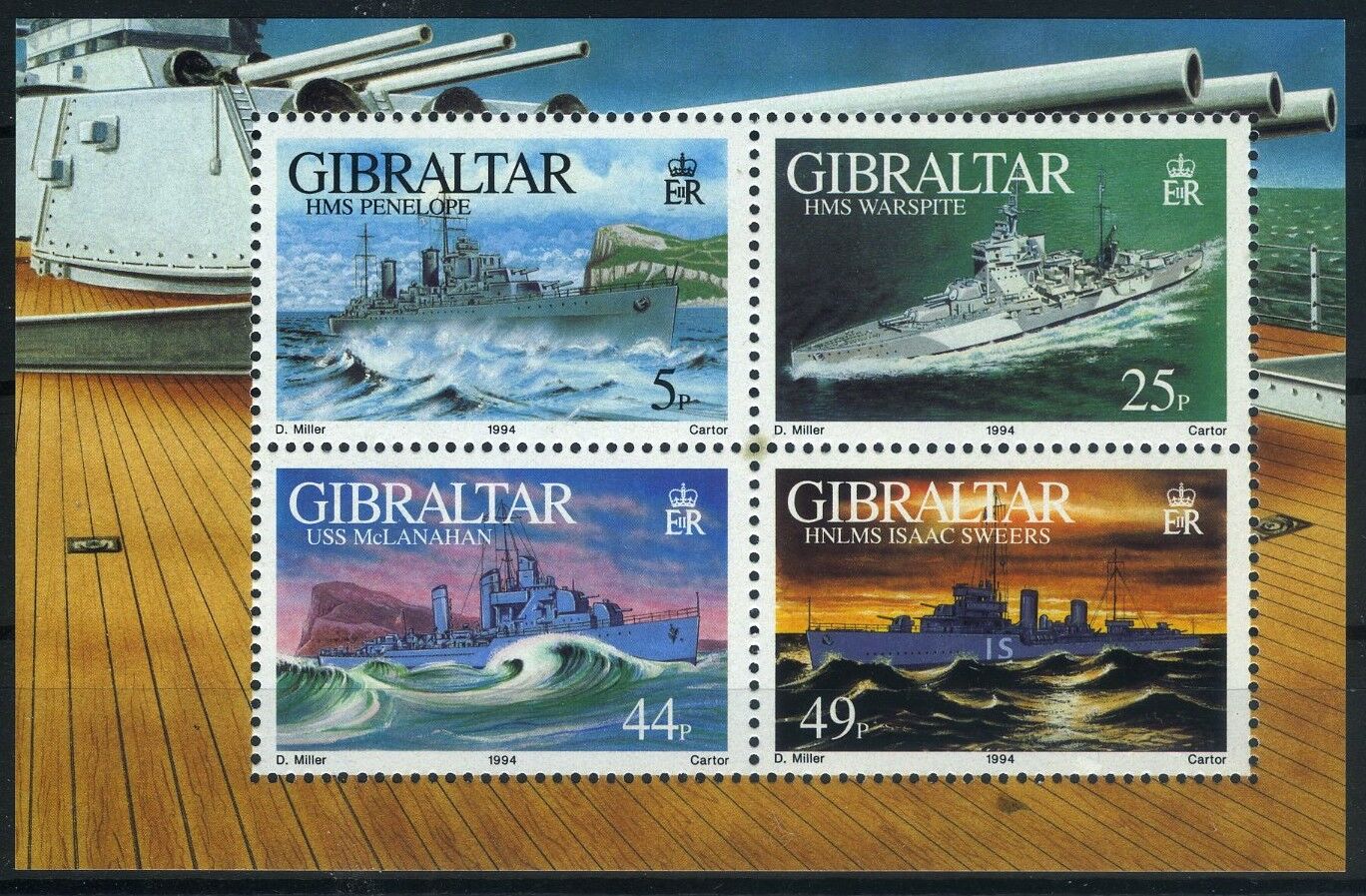 Koleksiyon Pulları,1993 Gibraltar,Özel Blok,Damgasız,Gib-10