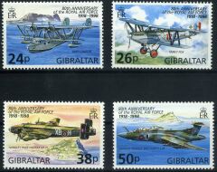 Koleksiyon Pulları,1998 Gibraltar,Hava Kuvvetleri,4 Pul,Gib-12