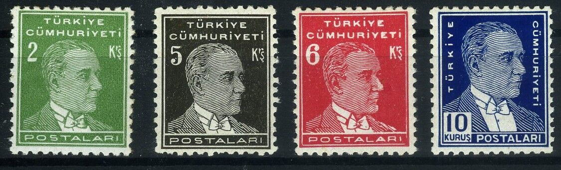 Koleksiyon Pulları,1940 4cü Atatürk Posta Serisi,Damgasız Tam Seri,Tr-6