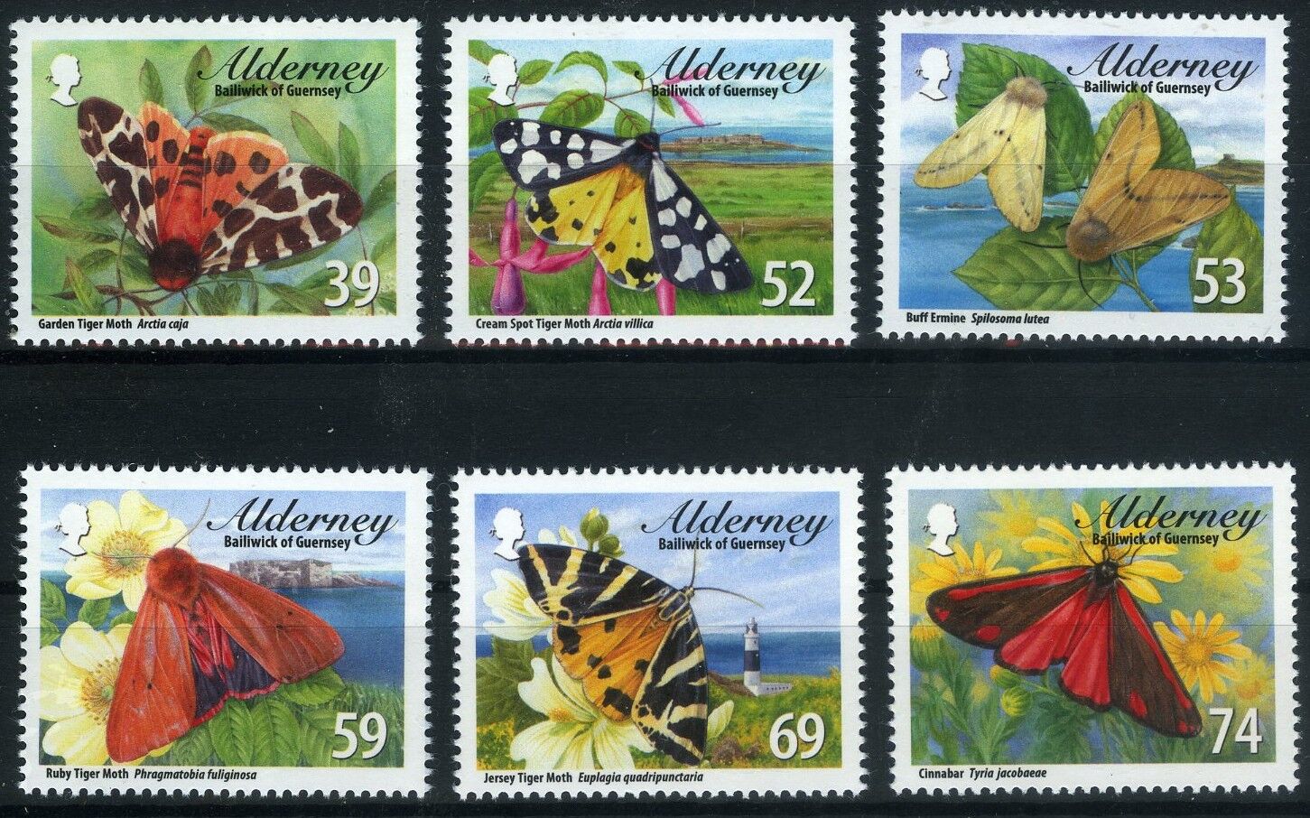 Koleksiyon Pulları,Alderney,6 Pulluk Kelebekler,Damgasız,Ald-1