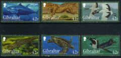 Koleksiyon Pulları, Gibraltar 6 Pulluk Damgasız Tam Seri, Gib-14