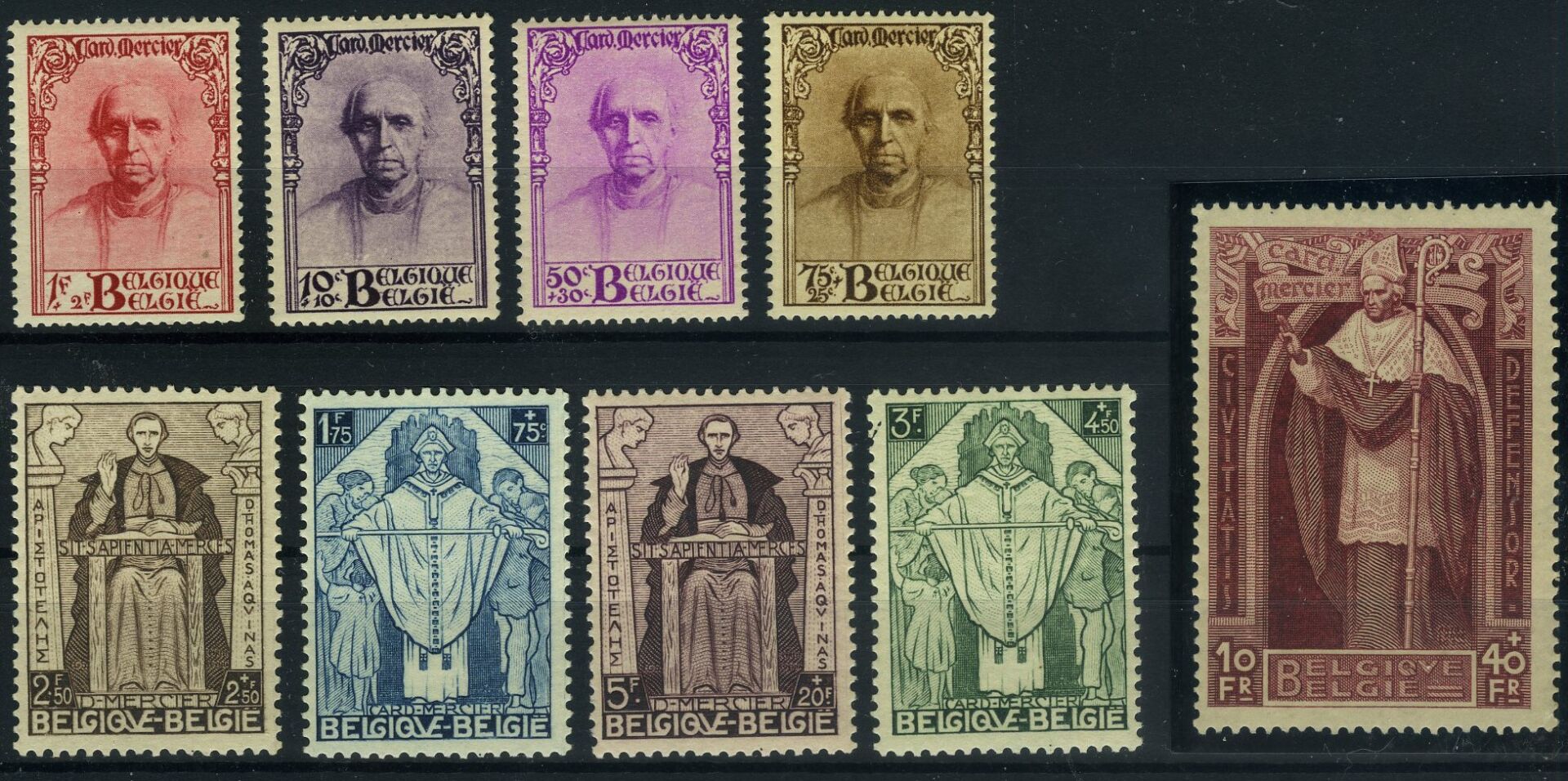 Koleksiyon Pulları,Belçika,1932,9 Pulluk Damgasız Seri,Bel-49