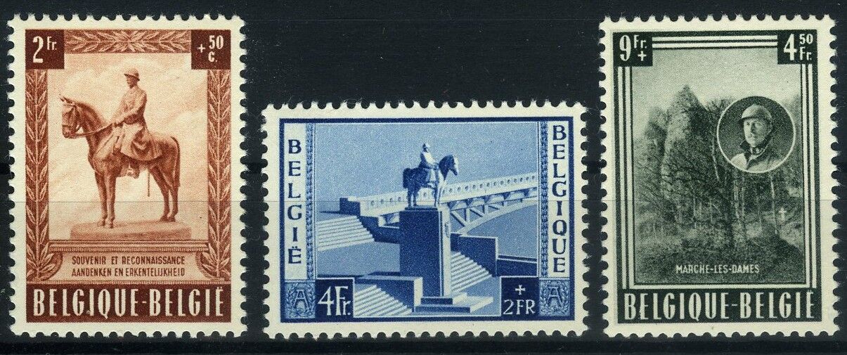 Koleksiyon Pulları,1954 BELÇİKA,3 Pulluk Damgasız Tam Seri,Bel-51