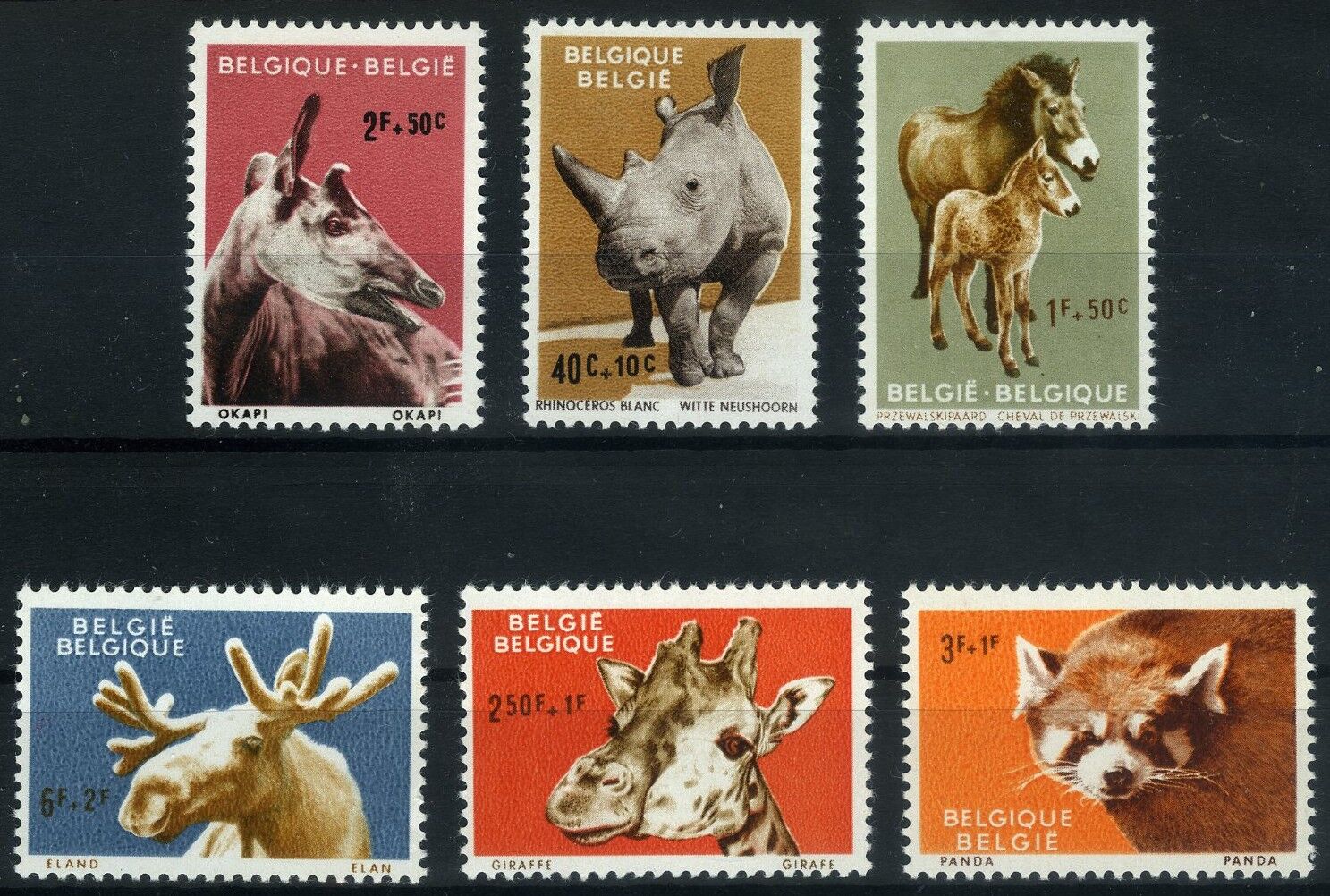Koleksiyon Pulları,1961 BELÇİKA,6 Pulluk Damgasız Tam Seri,Bel-52