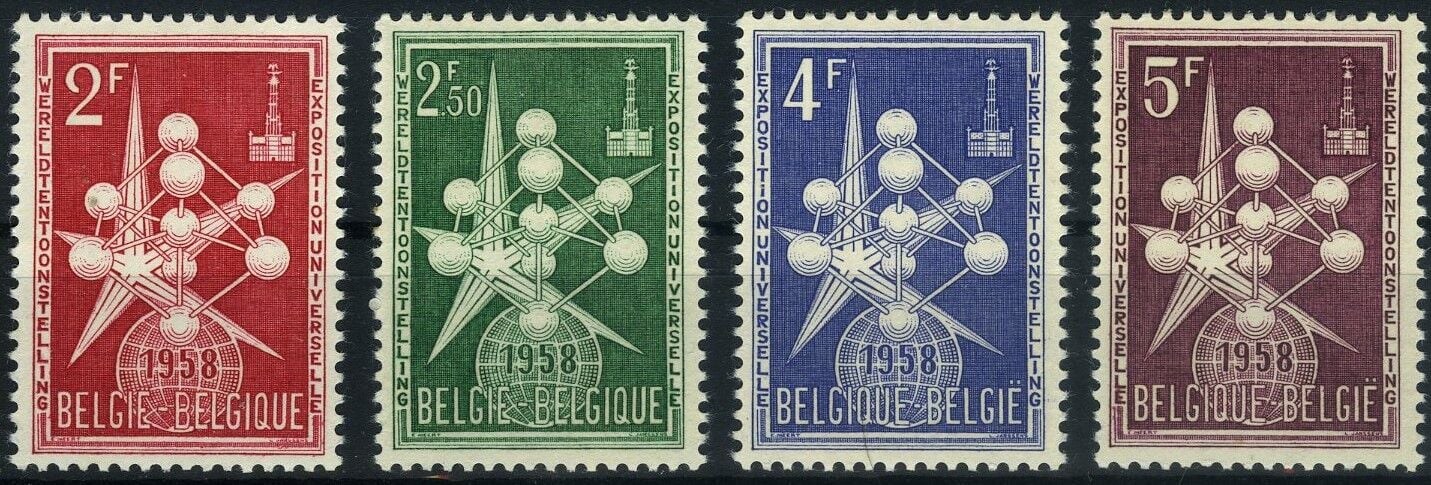 Koleksiyon Pulları,1957 Belçika 4 Pul Damgasız Tam Seri,Bel-53