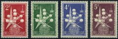 Koleksiyon Pulları,1957 Belçika 4 Pul Damgasız Tam Seri,Bel-53