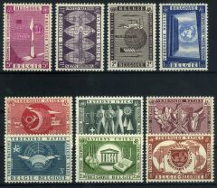 Koleksiyon Pulları,1958 BELÇİKA,10 Pulluk Damgasız Tam Seri, Bel-56