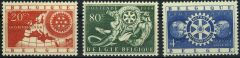 Koleksiyon Pulları,1954 Belçika,3 Pulluk Damgasız Seri,Bel-58