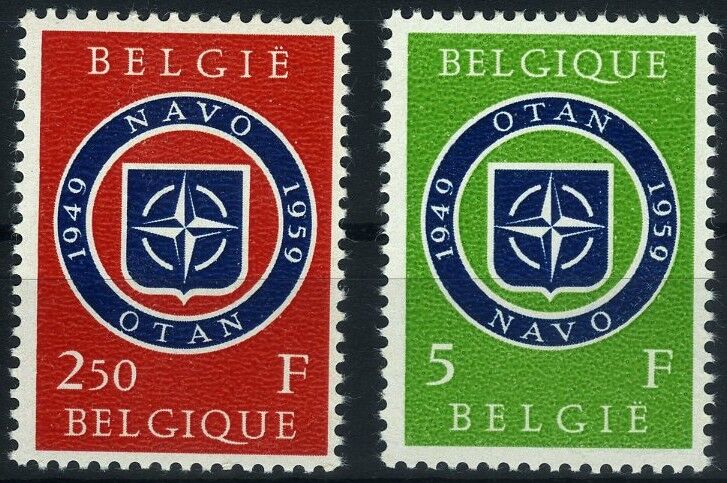 Koleksiyon Pulları,1959 BELÇİKA,Damgasız 2 Pul,Bel-59