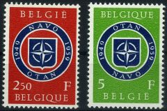 Koleksiyon Pulları,1959 BELÇİKA,Damgasız 2 Pul,Bel-59