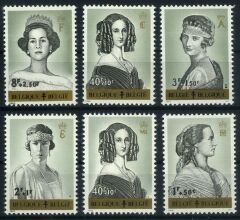 Koleksiyon Pulları, 1962 BELÇİKA,6 Pulluk Damgasız Tam Seri,Bel-62