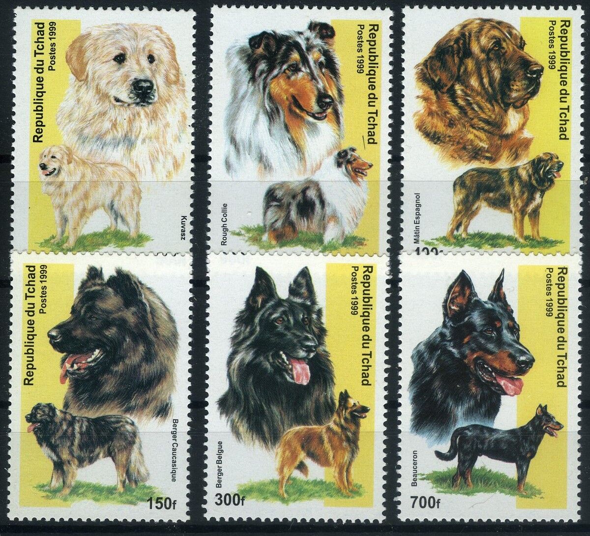 Koleksiyon Pulları,6 Pulluk Cins Köpekler,1999, Kö-3