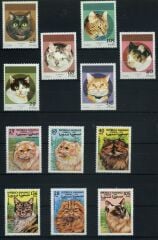 Koleksiyon Pulları,Kedi Pulları Koleksiyonu,Damgasız,Cats-1