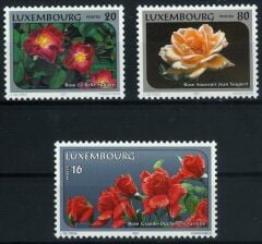 Koleksiyon Pulları,1997 Lüksenburg,3 Pul Güller Serisi,Lüx-3