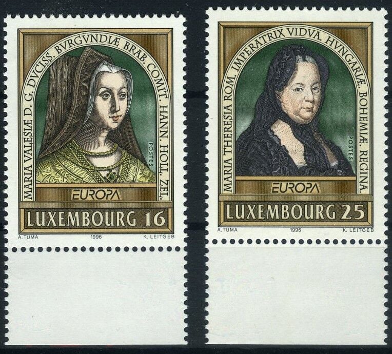 Koleksiyon Pulları,1996 Lüksenburg, 2 Pul,Damgasız,Lüx-16
