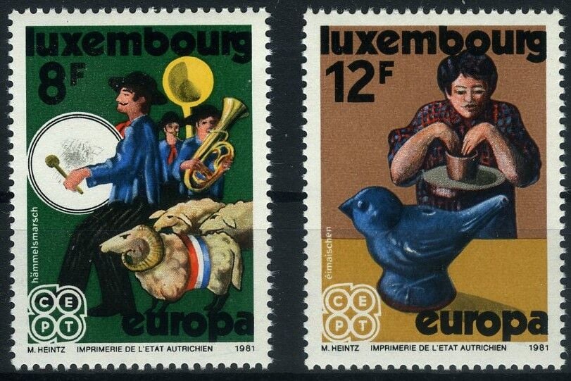 Koleksiyon Pulları,1981 Lüksenburg, Europa-CEPT, 2 Pul, Lüx-19