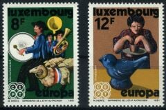 Koleksiyon Pulları,1981 Lüksenburg, Europa-CEPT, 2 Pul, Lüx-19