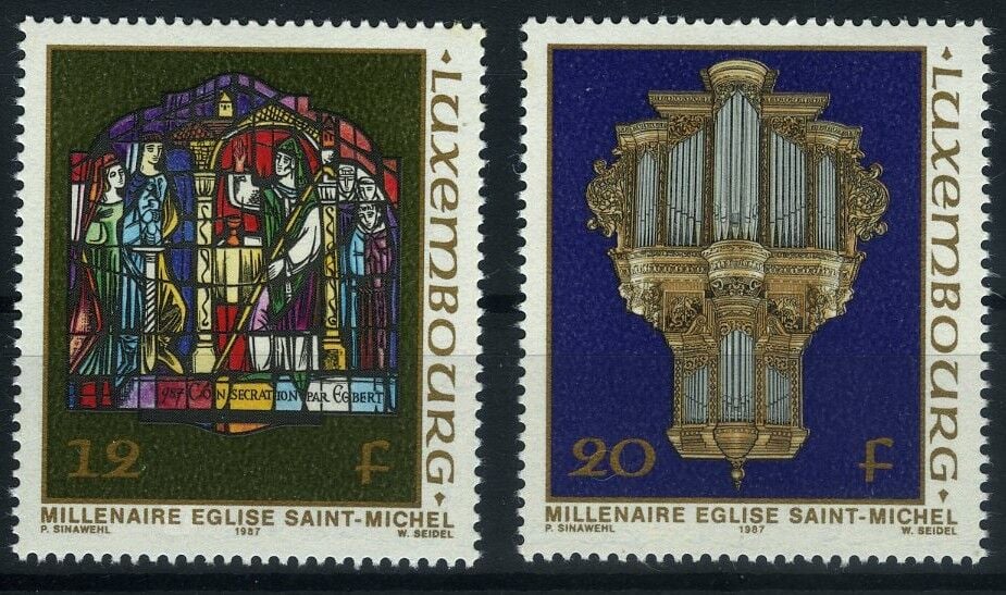 Koleksiyon Pulları,1987 Saint Michel Kilisesinin 1000.Yılı,2 Pul,Lüx-24