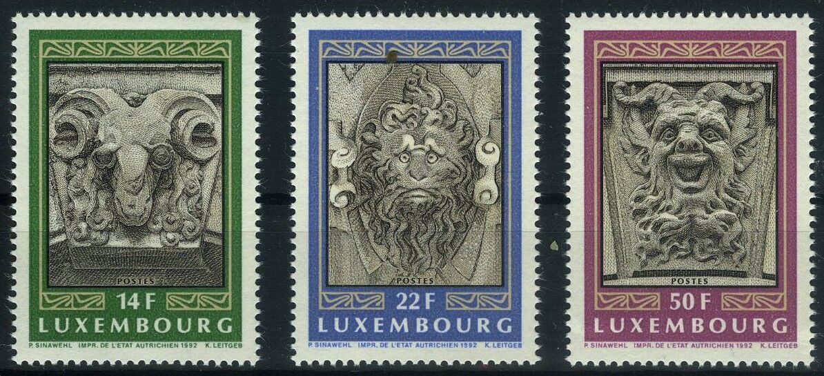 Koleksiyon Pulları, Lüksenburg,3 Pul,Damgasız, oleksiyon Pulları, 1992, Lüx-27