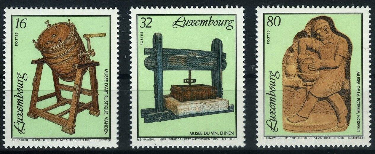 Koleksiyon Pulları,1995 Lüksenburg,3 Pul,Damgasız,Lüx-30