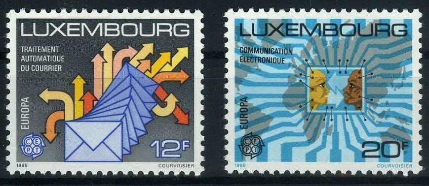 Koleksiyon Pulları,1988 Lüksenburg Europa-CEPT,2 Pul,Lüx-31