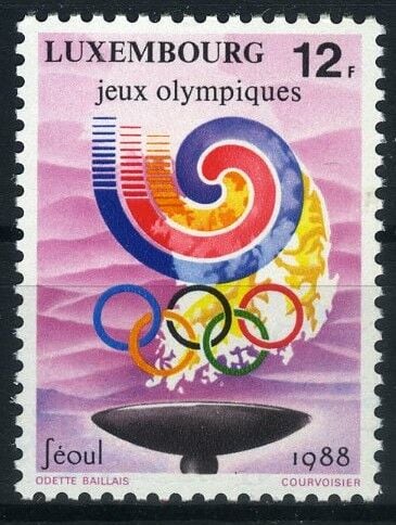 Koleksiyon Pulları,1988 Seoul Yaz Olimpiyatları,Tek Pul Tam Seri,Lüx-33