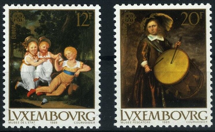 Koleksiyon Pulları, 1989 Lüksenburg,2 Pulluk Europa-CEPT Pulları,Lüx-36